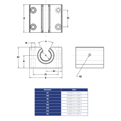 SSEPBOM25DD THOMSON BALL BUSHING SSE SERIES 25MM OPEN PILLOW BLOCK BEARING SELF ALIGNING 1506.2 LBF